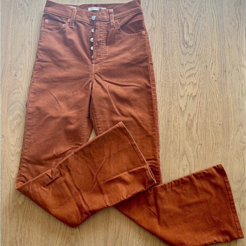Women's rust orange flare Levi’s Jeans